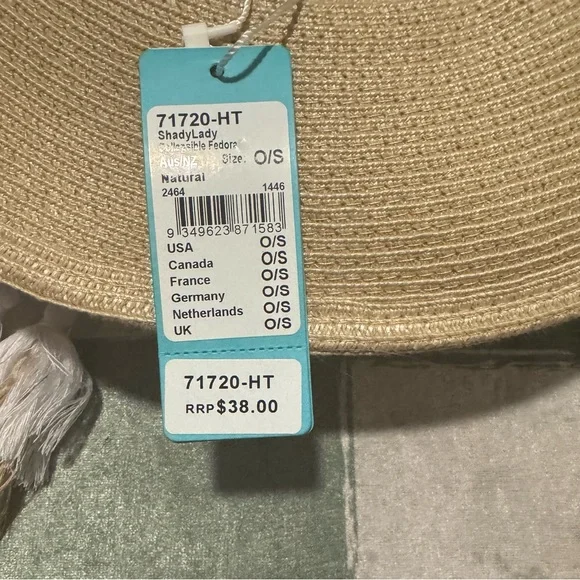 NWT Seafolly Stylish Australia Tan Straw Hat with Tassel